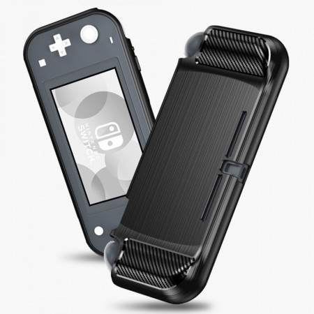 Husa Nintendo Switch Lite, Carbon Silicone Techsuit - Negru