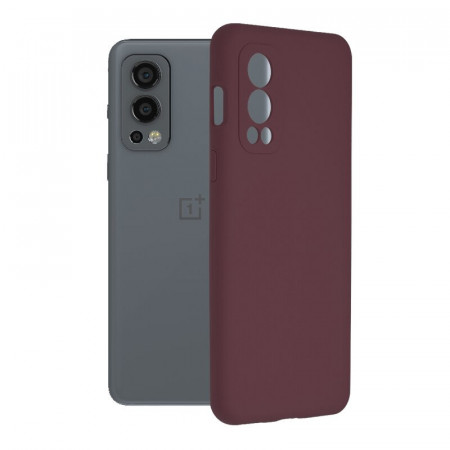 Husa Oneplus Nord 2 5G din silicon moale, Techsuit Soft Edge - Plum Violet