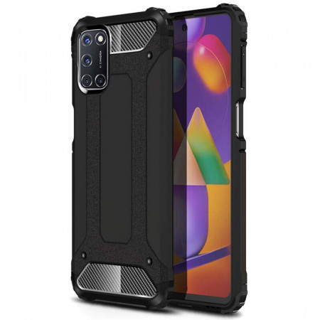 Husa OPPO A52 / A72 4G / A92 din plastic dur, Techsuit Hybrid Armor - Black