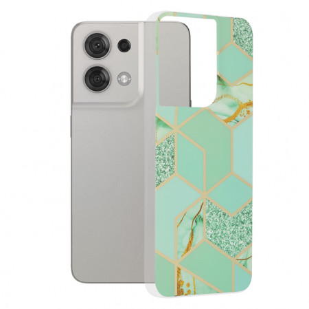 Husa Oppo Reno8 Marble Series, Techsuit - Green Hex