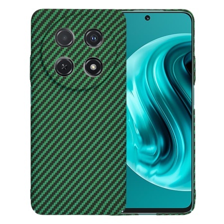 Husa pentru Huawei nova 12i / nova 13i, SKYDDAR INNOVATION, textura carbon, Carbonite FiberShell, set cu sticker, Verde,