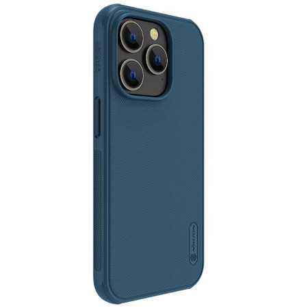 Husa pentru iPhone 14 Pro Max, Nillkin Super Frosted Shield Pro - Albastru