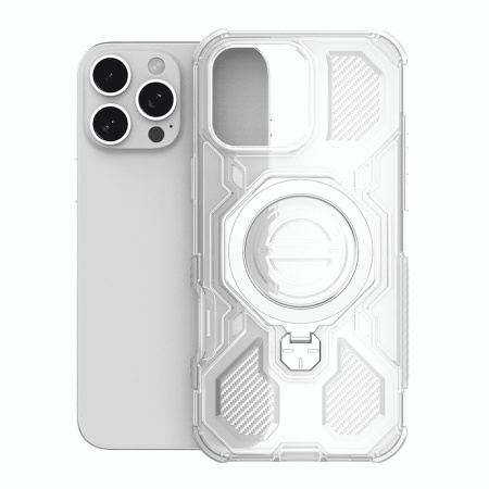 Husa pentru Motorola Edge 60 Pro, Antisoc, SKYDDAR INOVATION, Carbon Shield PRO, Magsafe, set cu sticker, Alb
