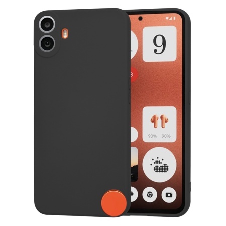 Husa pentru Nothing CMF Phone 1, SKYDDAR INNOVATION, din Silicon Catifelat, SoftElegance, set cu sticker, Negru