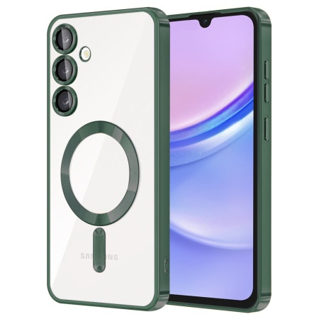 Husa pentru Samsung Galaxy A15 4G / Galaxy A15 5G cu Magsafe integrat, SKYDDAR Luxury Shield - Verde inchis