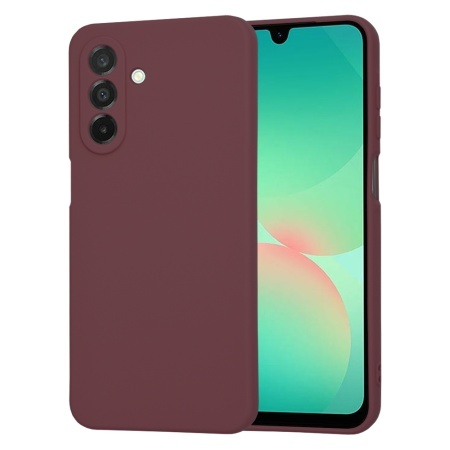 Husa pentru Samsung Galaxy A26 5G, SKYDDAR INNOVATION, din Silicon Catifelat, SoftElegance, set cu sticker, Bordo