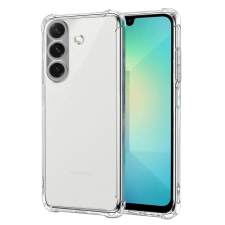 Husa pentru Samsung Galaxy A26 5G , SKYDDAR INNOVATION, Shockproof Clear din Silicon Slim, Transparenta, set cu sticker