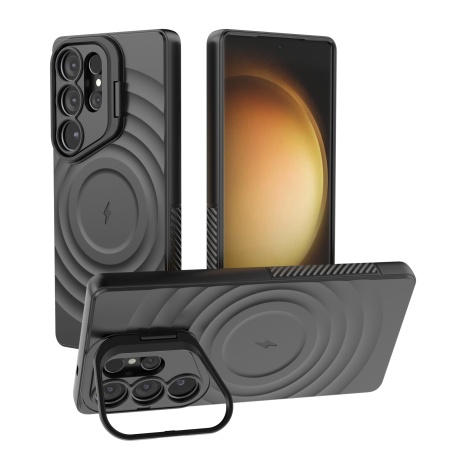 Husa pentru Samsung Galaxy S25 Ultra, SKYDDAR, Pulse Case Magsafe din Silicon, Negru
