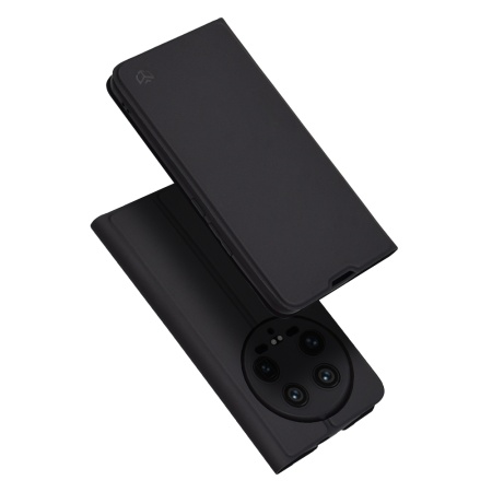 Husa pentru Xiaomi 14 Ultra, SKYDDAR INNOVATION, Magskin Book, tip Carte cu Portofel Interior, set cu sticker, Negru