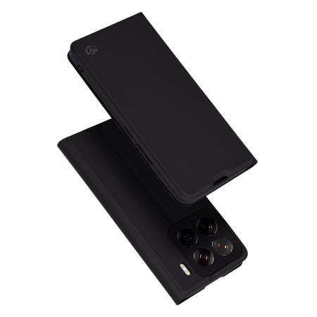 Husa pentru Xiaomi 15 Pro, SKYDDAR INNOVATION, Magskin Book, tip Carte cu Portofel Interior, set cu sticker, Negru