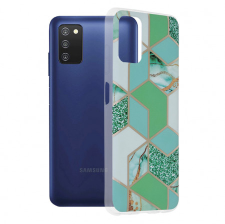 Husa Samsung Galaxy A03s Marble Series, Techsuit - Green Hex