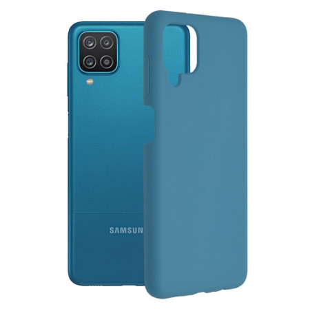 Husa Samsung Galaxy A12 din silicon moale, Techsuit Soft Edge - Denim Blue