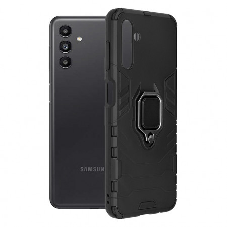 Husa Samsung Galaxy A13 5G / A04s cu inel, Techsuit Silicone Shield - Negru