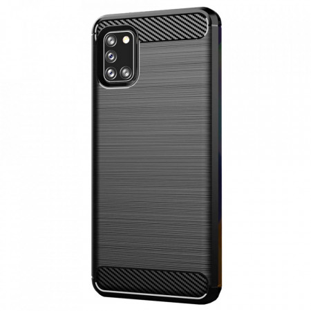 Husa Samsung Galaxy A31, Carbon Silicone, Techsuit - Negru