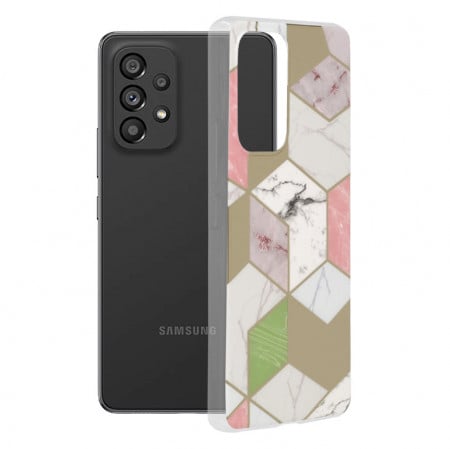 Husa Samsung Galaxy A53 5G Marble Series, Techsuit - Purple Hex