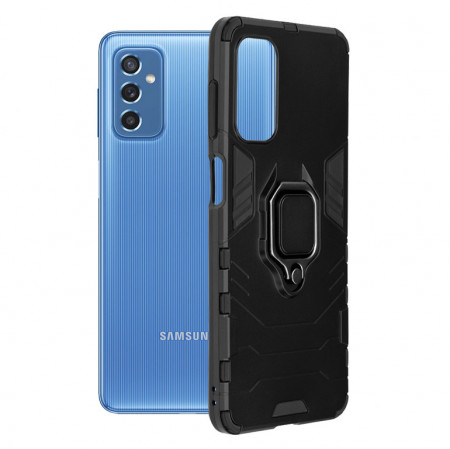 Husa Samsung Galaxy M52 5G cu inel, Techsuit Silicone Shield - Negru