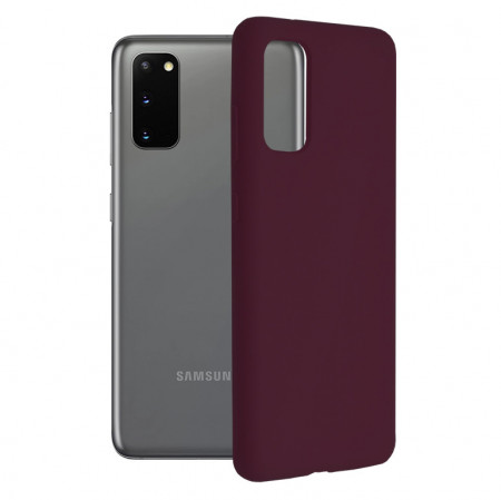 Husa Samsung Galaxy S20 din silicon moale, Techsuit Soft Edge - Plum Violet