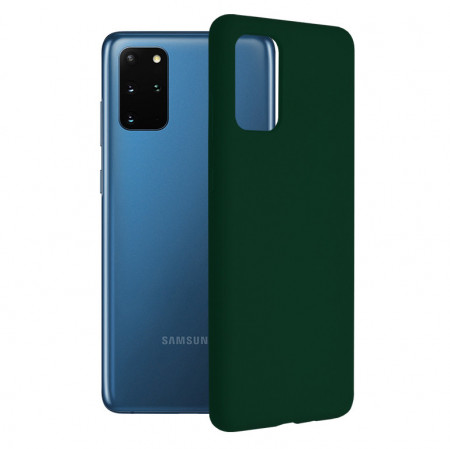 Husa Samsung Galaxy S20 Plus din silicon moale, Techsuit Soft Edge - Dark Green