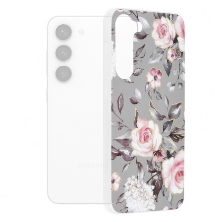 Husa Samsung Galaxy S23 Plus Marble Series, Techsuit - Bloom of Ruth Gray
