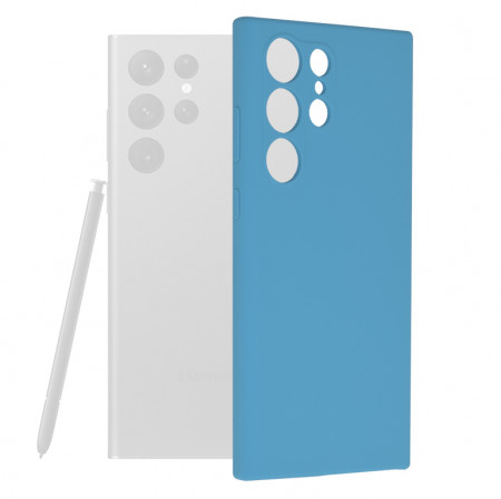Husa Samsung Galaxy S23 Ultra din silicon moale, Techsuit Soft Edge - Albastru