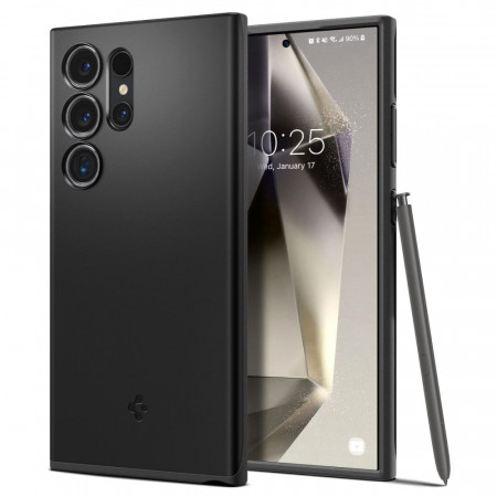 Husa slim Samsung Galaxy S24 Ultra, Spigen Thin Fit - negru