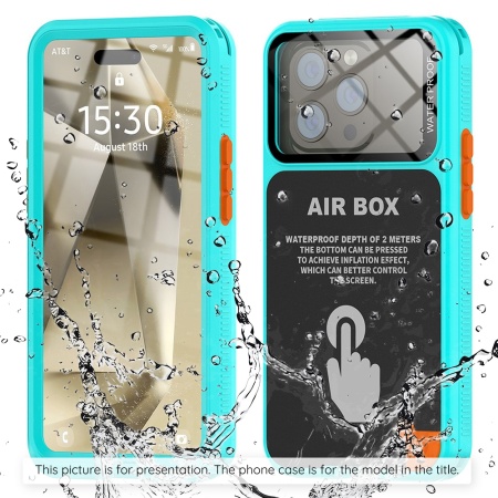 Husa Telefon Impermeabila Universala până la 6.7 inch, ShellBox AirBox IP68, Albastru