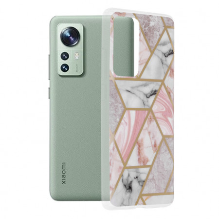 Husa Xiaomi 12 Marble Series, Techsuit - Pink Hex