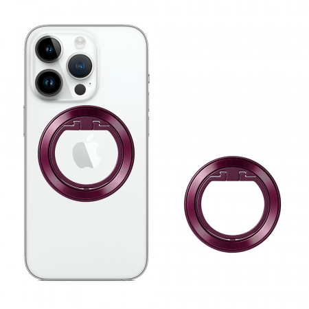 Inel rotativ MagSafe 360° pentru iPhone 12/13/14/15 Pro & Pro Max si huse cu MagSafe - Bordo