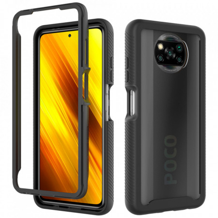 [Pachet 360°] Husa + Folie Xiaomi Poco X3, Techsuit Defense - Negru