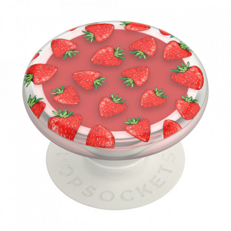PopSockets Original, Suport cu diverse functii - Strawberry Feels (has Lip Balm)