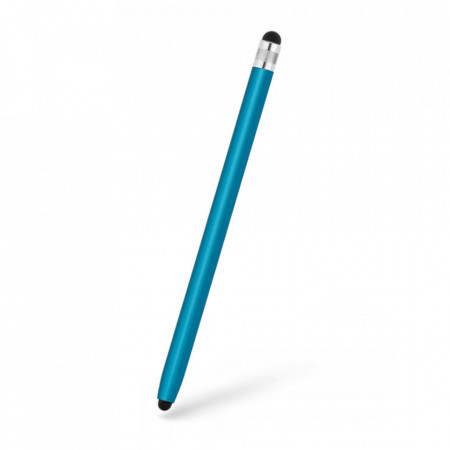 Stylus Pen pentru Android, iOS, Microsoft, aluminiu, Techsuit JC01 - Albastru deschis
