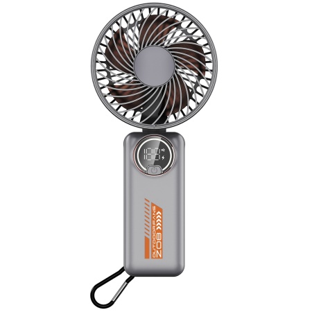 Ventilator Portabil cu Display LED Z8, 3 Viteze, USB-C 2A, 3600mAh, Compact si Usor, Alb
