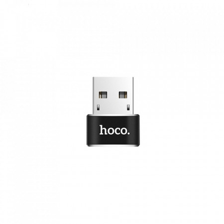 Adaptor OTG (UA6), Type-C la USB-A, Plug & Play, 480Mbps, HOCO - Negru