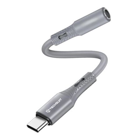 Adaptor Premium Type-C la Jack 3.5mm AC1, SoundFleX AC1, DAC, Gri