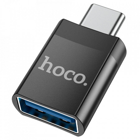 Adaptor (UA17), USB Type-C la USB-A, Plug & Play, 2A, HOCO - Negru