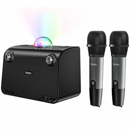 Boxa Wireless cu Microfon pentru Karaoke, Hoco - Negru