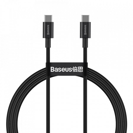 Cablu de date Type-C la Type-C, 100W, 1m, Baseus Superior Series (CATYS-B01) - Negru