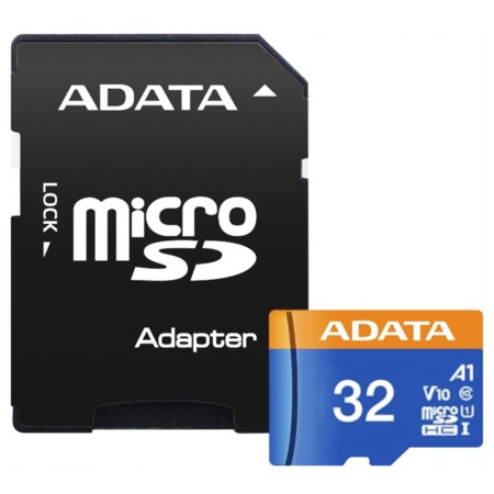 Card de Memorie MicroSDHC, Adapter, Class 10, UHS-I U1, 32GB, Read 100MB/s, Adata, Negru
