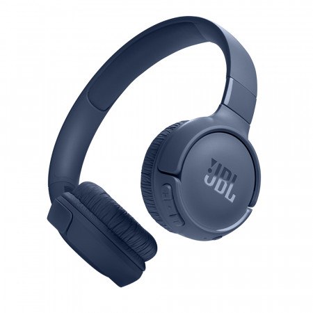 Casti On-Ear wireless, BT 5.3, pliabile, microfon, Siri, Google Assitent, JBL (Tune 520) - Albastru