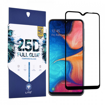 Folie de sticla Samsung Galaxy A20e, 2.5D FullGlue LITO - Negru