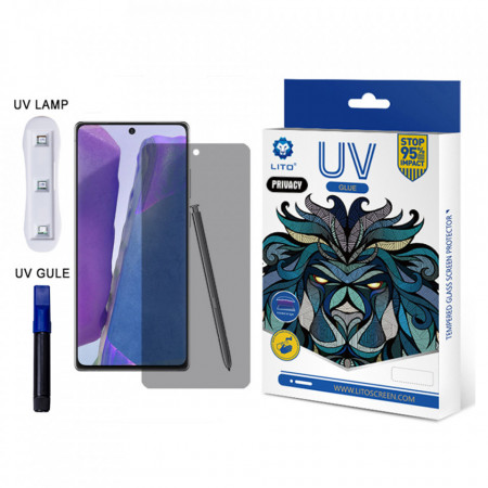 Folie de sticla Samsung Galaxy Note 20, UV Glue LITO - Privacy