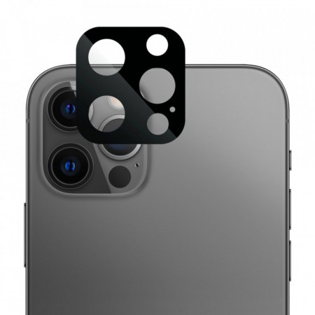 Folie iPhone 12 Pro Max, Metal Camera Glass, LITO - Negru