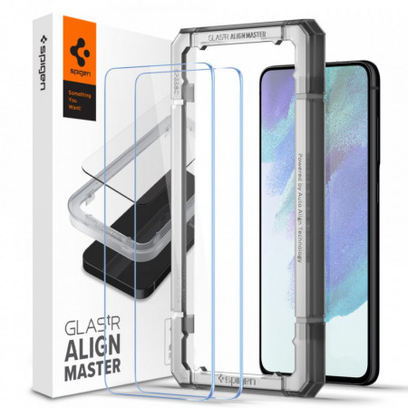 Folie sticla Samsung Galaxy S21 FE, ALM Glas (2xPack) Spigen - Clear