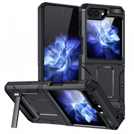 Husa antisoc Samsung Galaxy Z Flip5 cu suport birou, Techsuit Kickstand - Negru