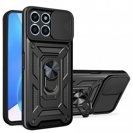 Husa Honor X6 / 70 Lite cu inel magnetic, Techsuit CamShield - Negru