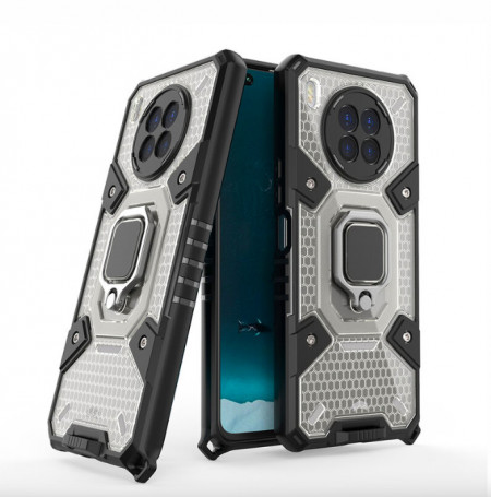 Husa Huawei Nova 8i cu inel, Techsuit Honeycomb - Negru