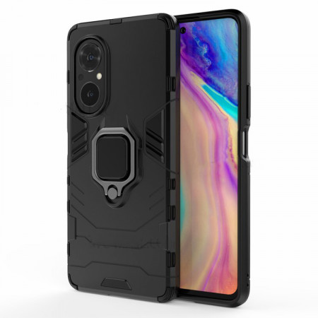 Husa Huawei Nova 9 SE cu inel, Techsuit Silicone Shield - Negru