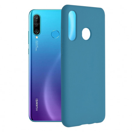 Husa Huawei P30 Lite din silicon moale, Techsuit Soft Edge - Denim Blue