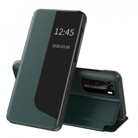 Husa Huawei P40 tip carte, Techsuit eFold - Dark Green