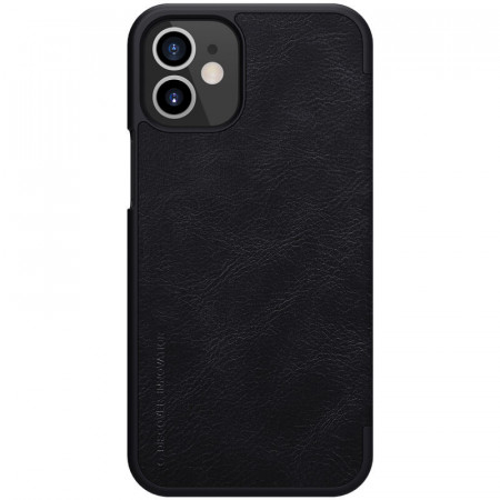 Husa iPhone 12 Mini, Qin Leather Case, Nillkin - Negru